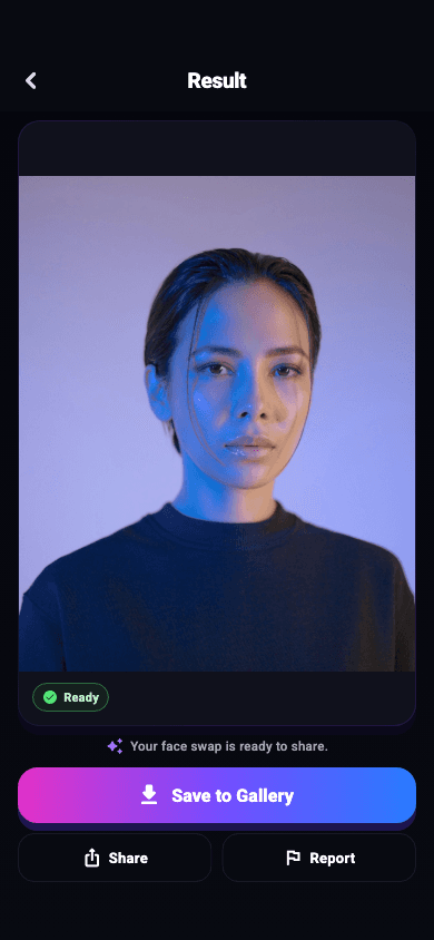 FaceEnjoy result screen